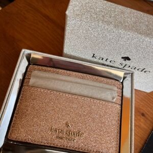 Kate Spade glitter pink credit card wallet